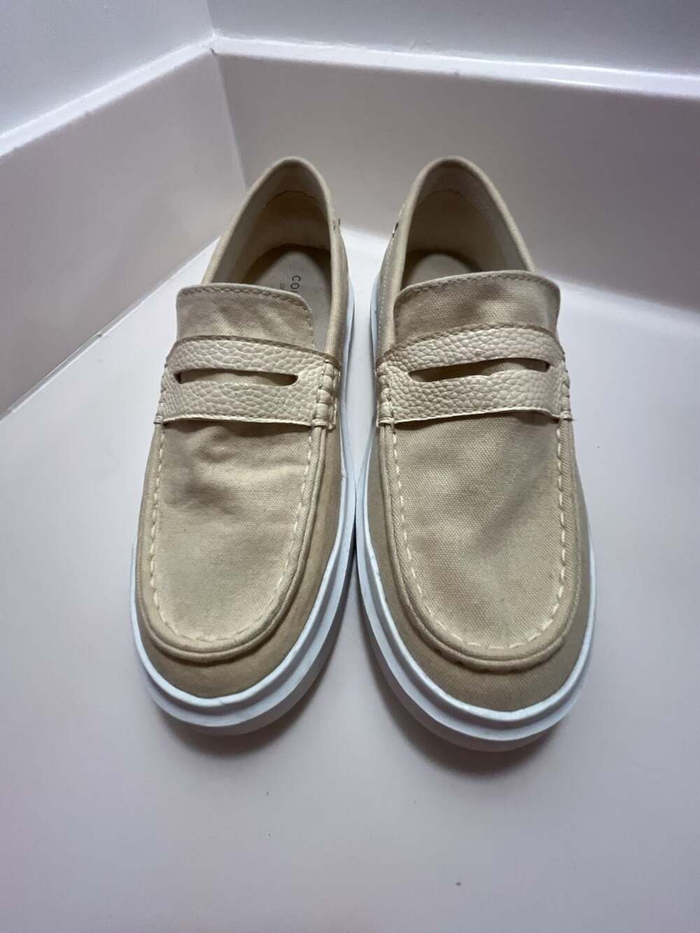 Cole Haan GrandPro Rally Canvas Penny Loafer Tan Slip On Shoes